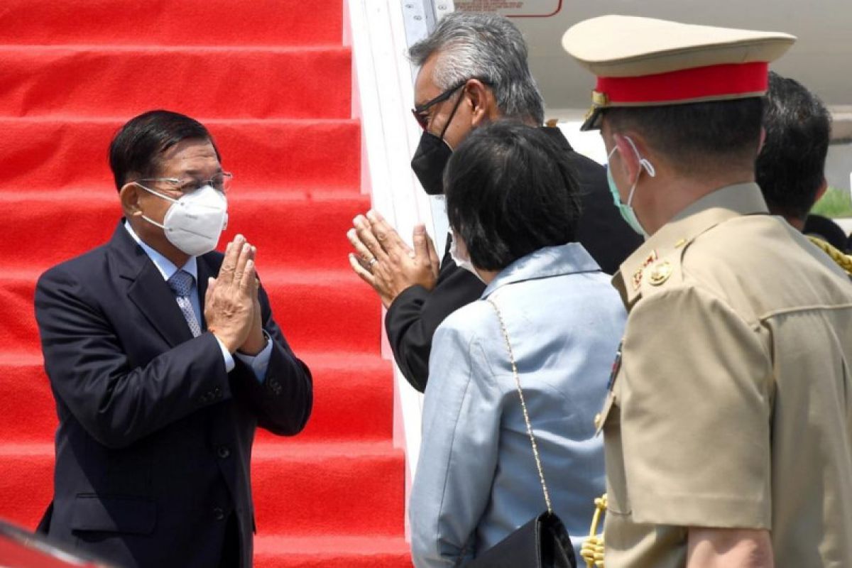 Myanmar's military junta chief arrives in Jakarta for ALM