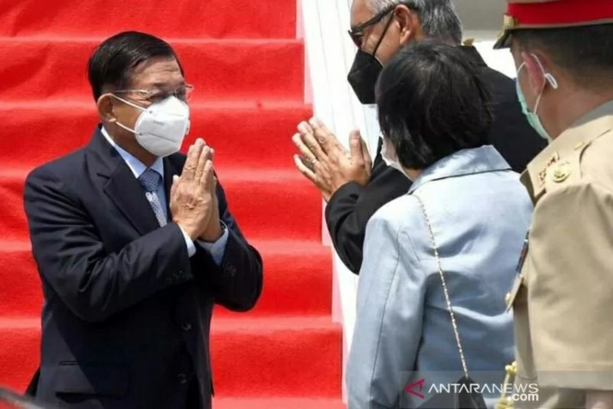 Myanmar's military junta chief arrives in Jakarta for ALM