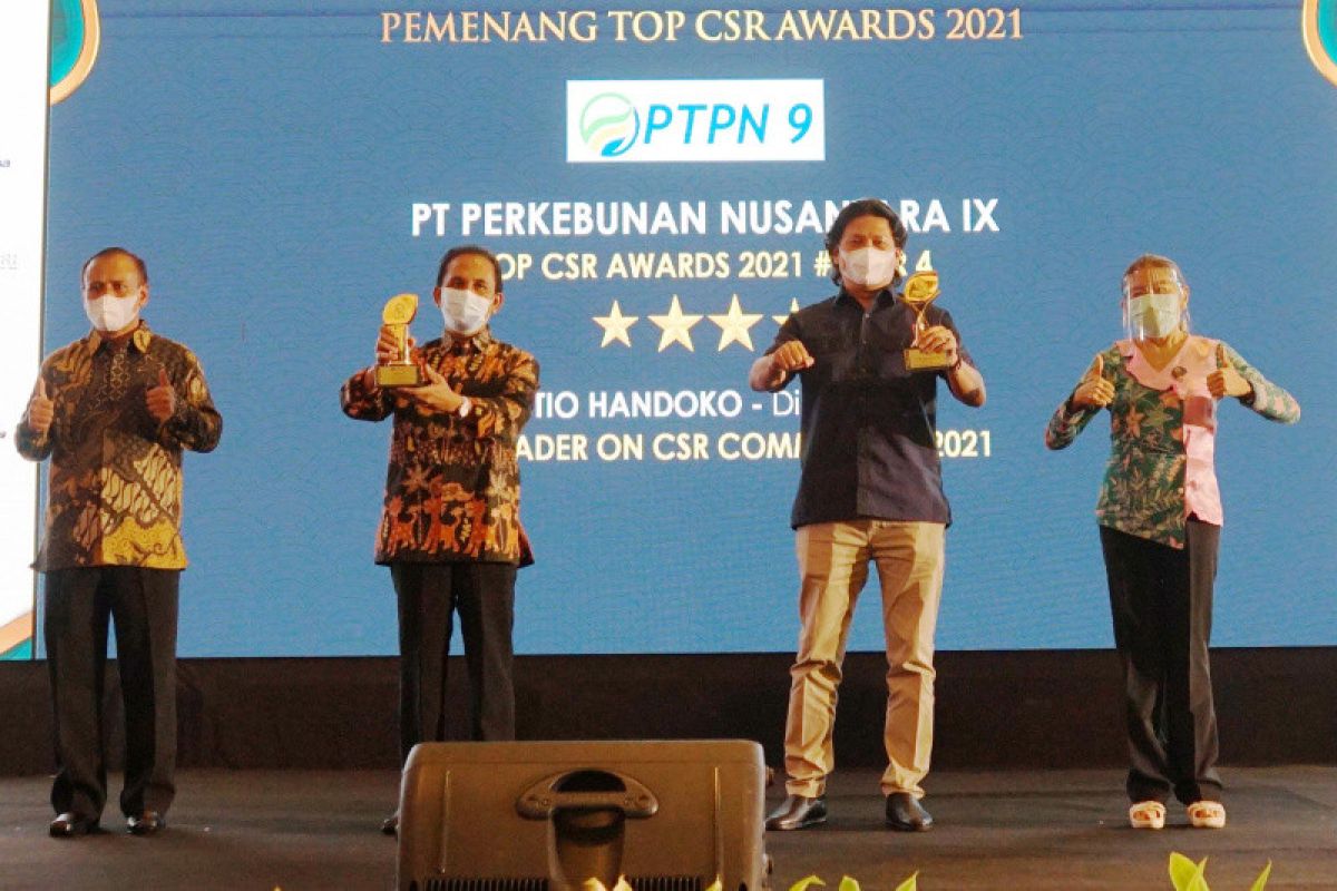 PTPN IX raih dua penghargaan TOP CSR Awards 2021