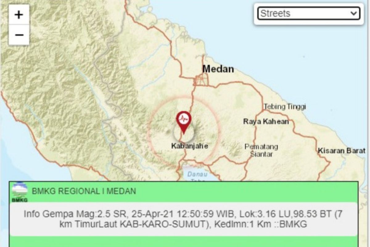 Aktivitas sesar lokal memicu  gempa di Karo