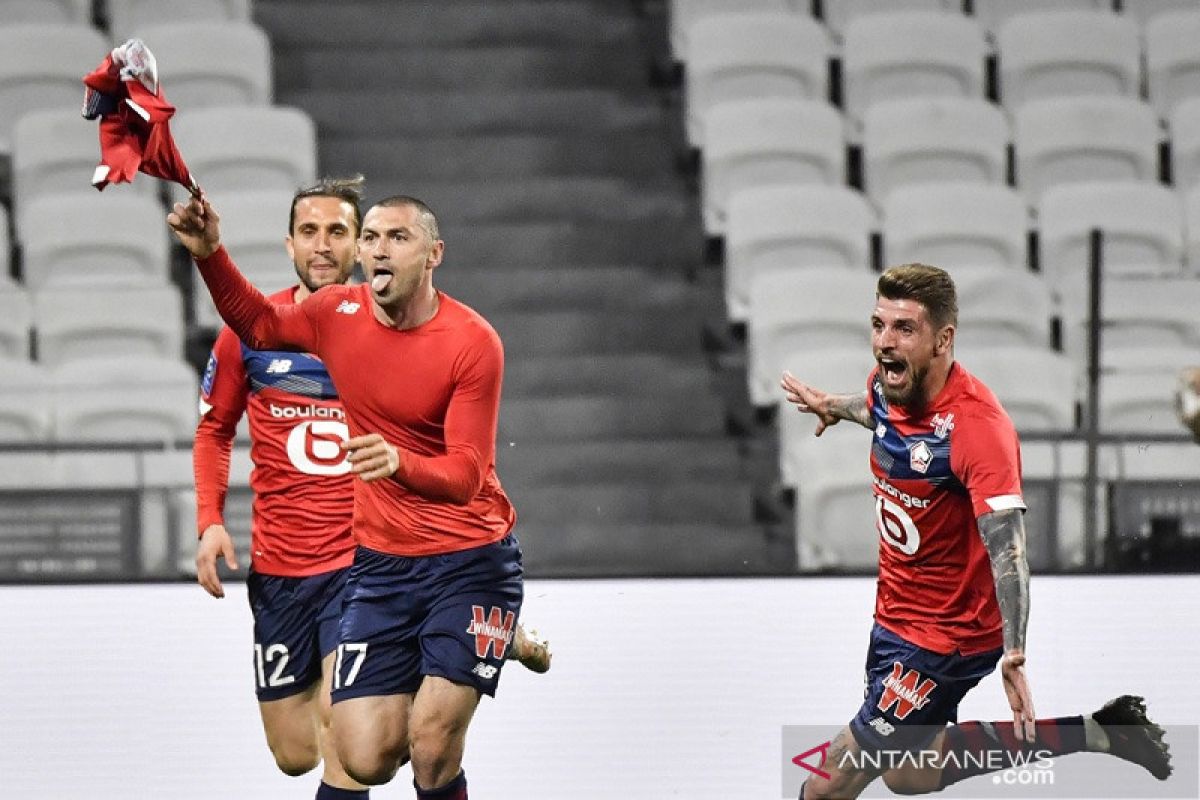 Lille kembali ke pucuk klasemen seusai bangkit dan pecundangi Lyon