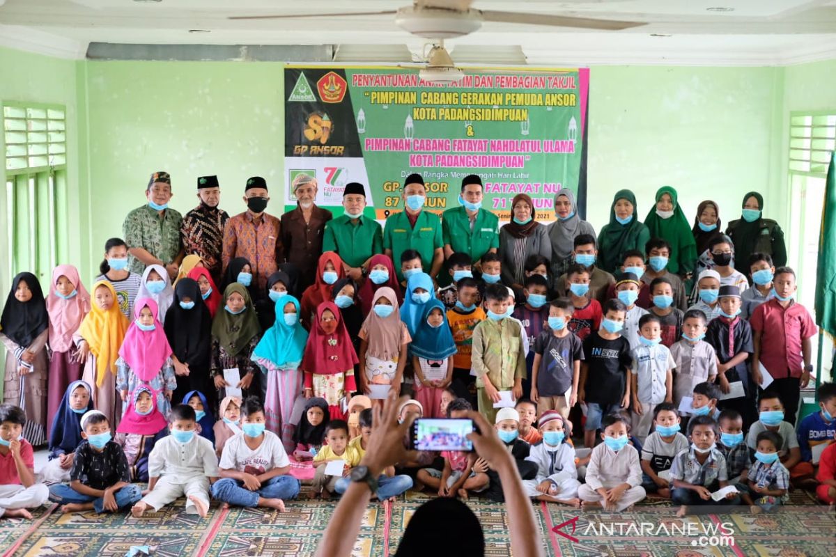 Harlah ke 87, Ansor Padangsidimpuan santuni anak yatim