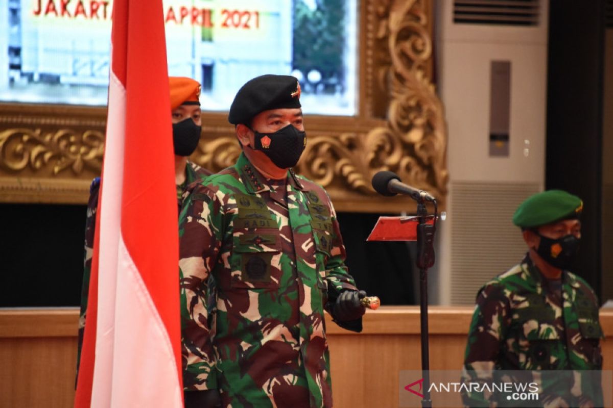 Panglima TNI terima laporan kenaikan pangkat 34 Pati