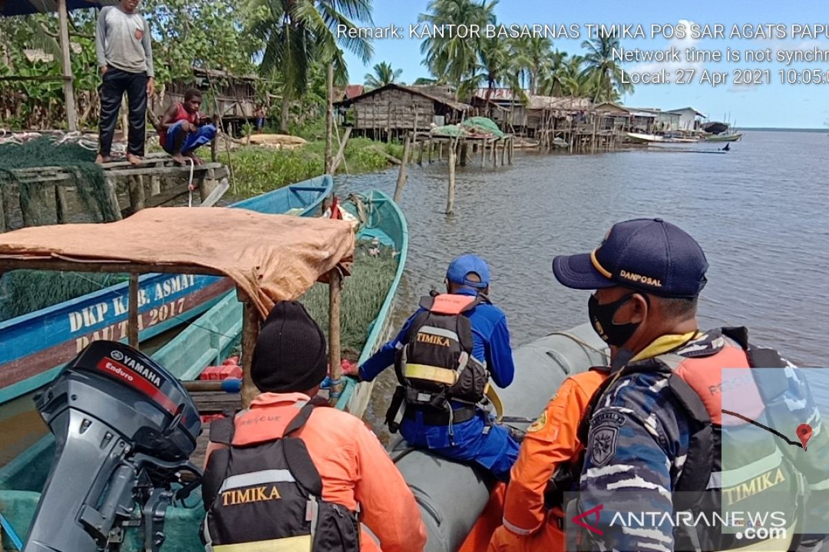 Seorang penumpang perahu motor terbalik di Atsj Asmat belum ditemukan