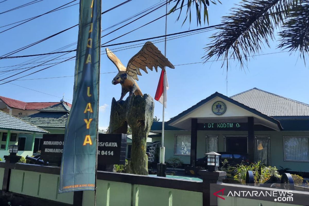 Awak KRI Nanggala 402 gugur, Kodim 0414 Belitung kibarkan bendera setengah tiang