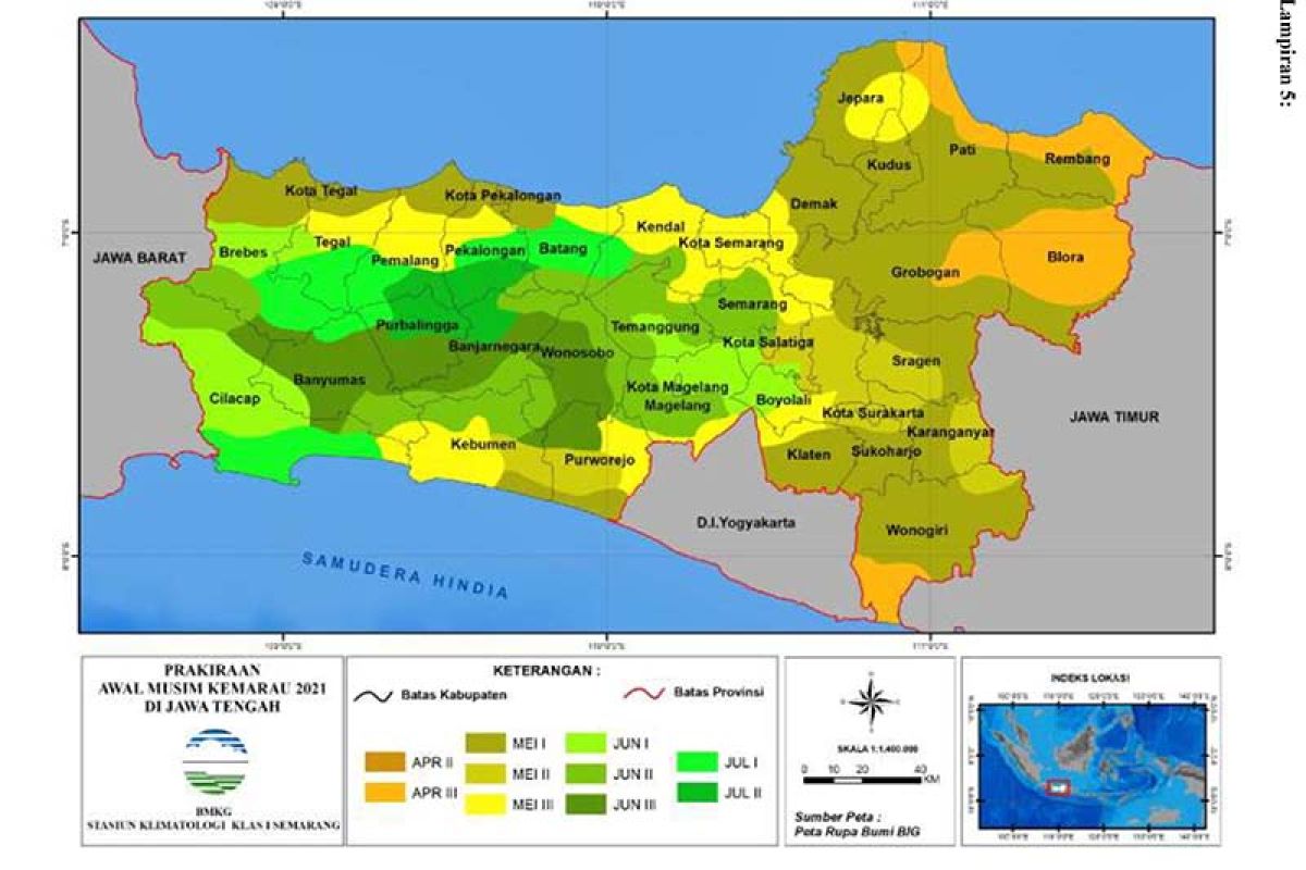 Sebagian wilayah Cilacap diprakirakan masuki musim kemarau pada Mei