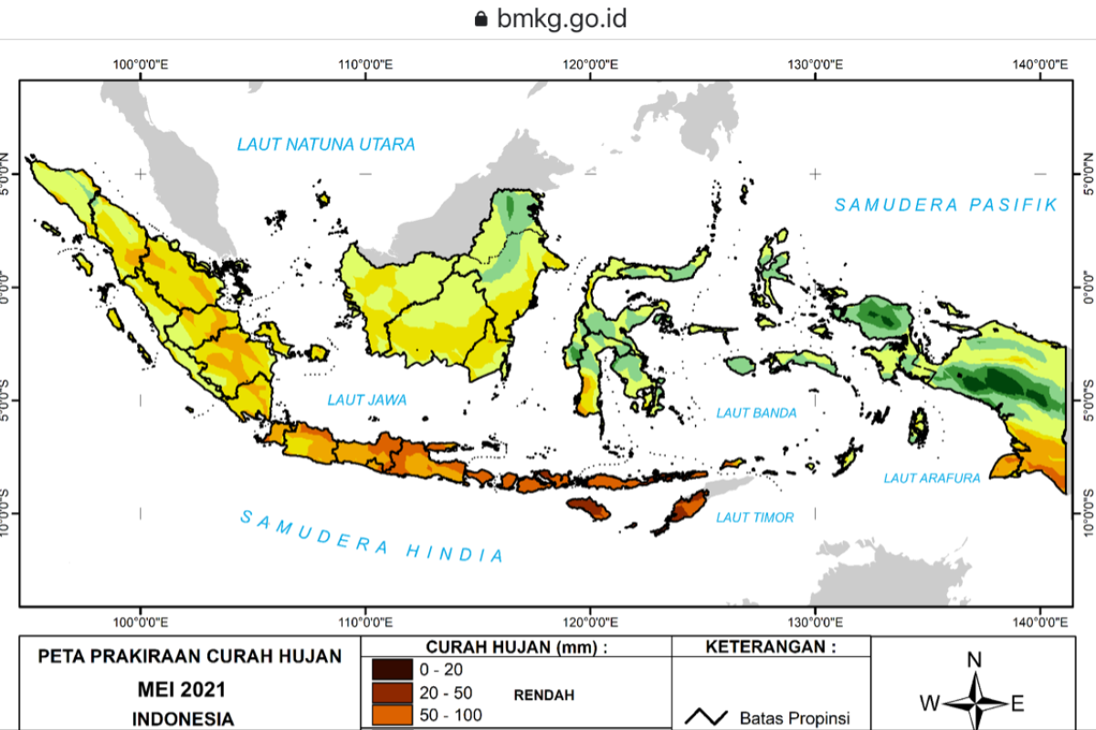 BMKG prakirakan potensi hujan sedang hingga lebat di kawasan tengah Aceh