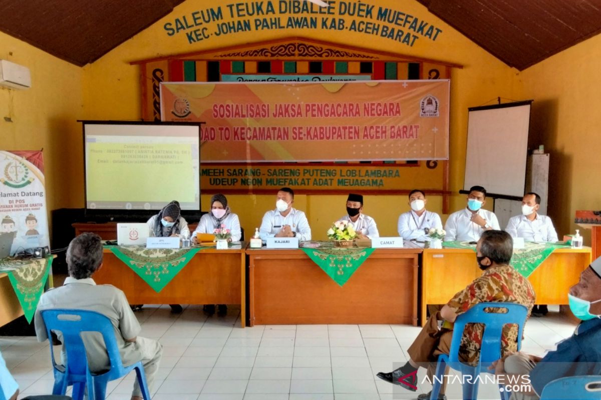 Kejari Aceh Barat sosialisasi Jaksa Pengacara Negara ke aparat desa, ini manfaatnya