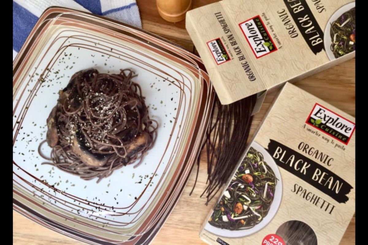 Menu Ramadhan - Black bean spaghetti cah jamur keju