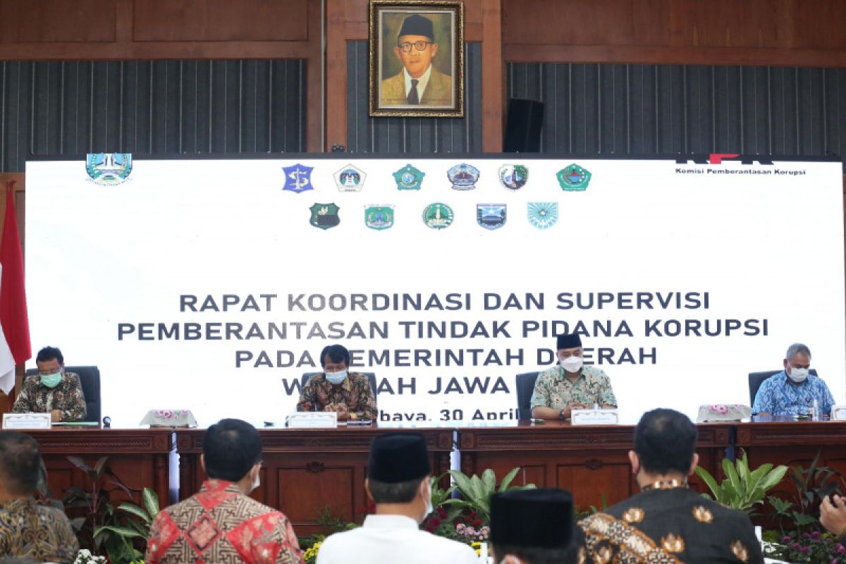 KPK gelar rakor pemberantasan tindak pidana korupsi di Surabaya