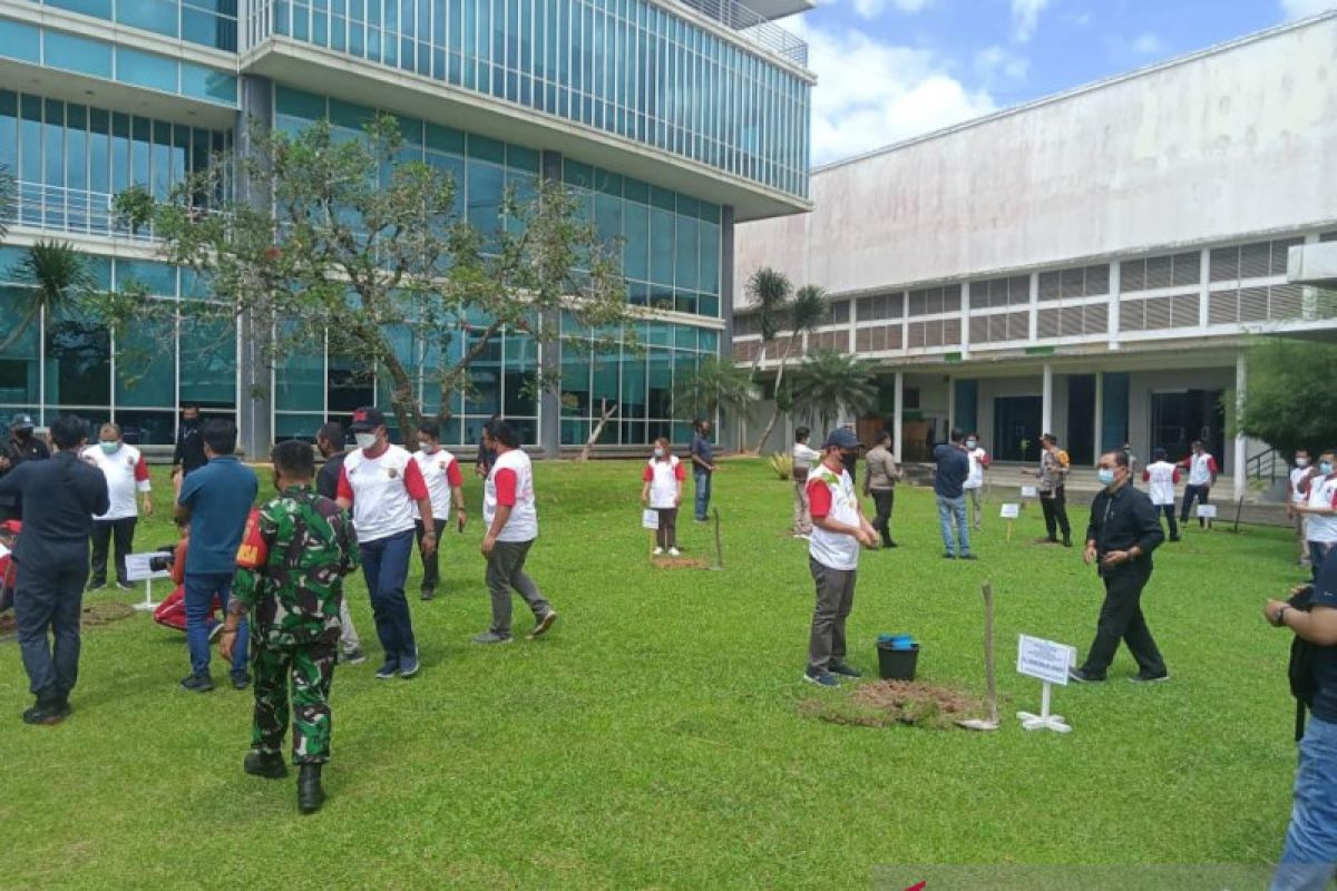 Buruh di Jambi aksi tanam pohon hijaukan kota