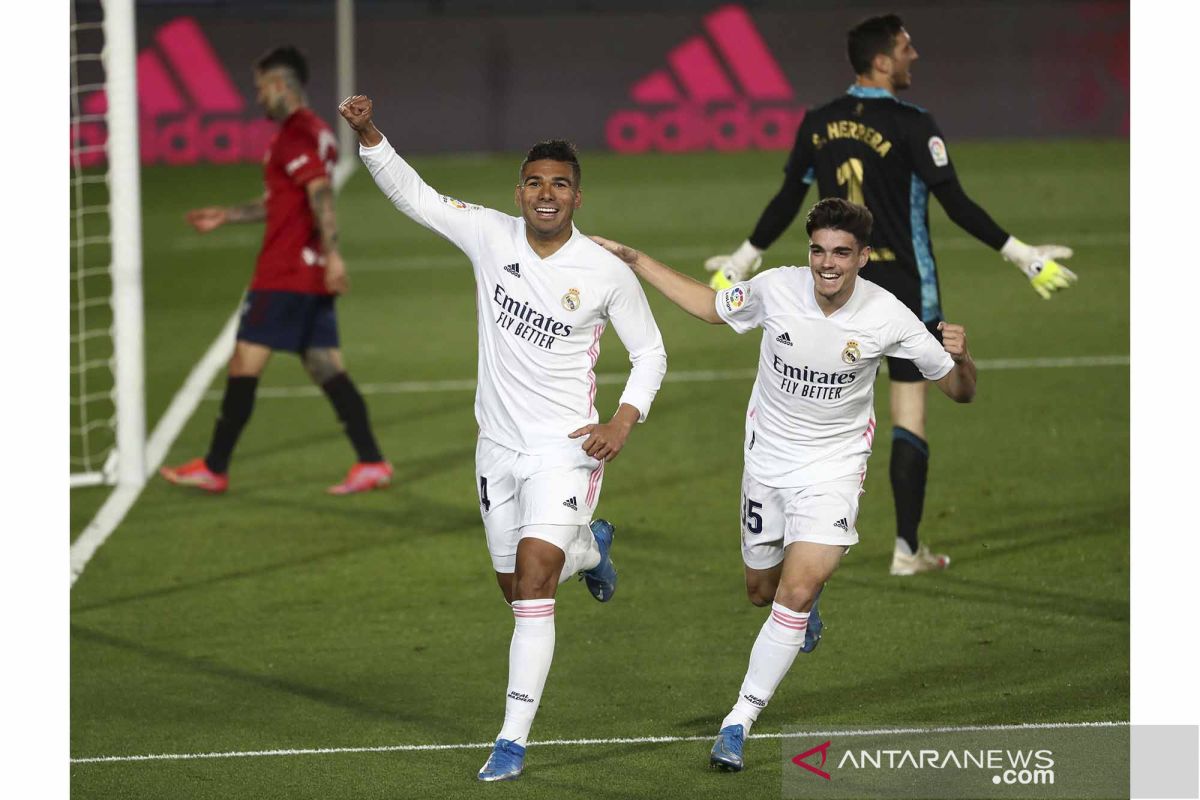 Hajar Osasuna 2-0, Real Madrid terus tempel  Atletico