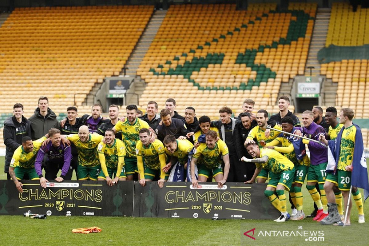 Norwich juara divisi dua Inggris sekaligus tutup slot playoff promosi