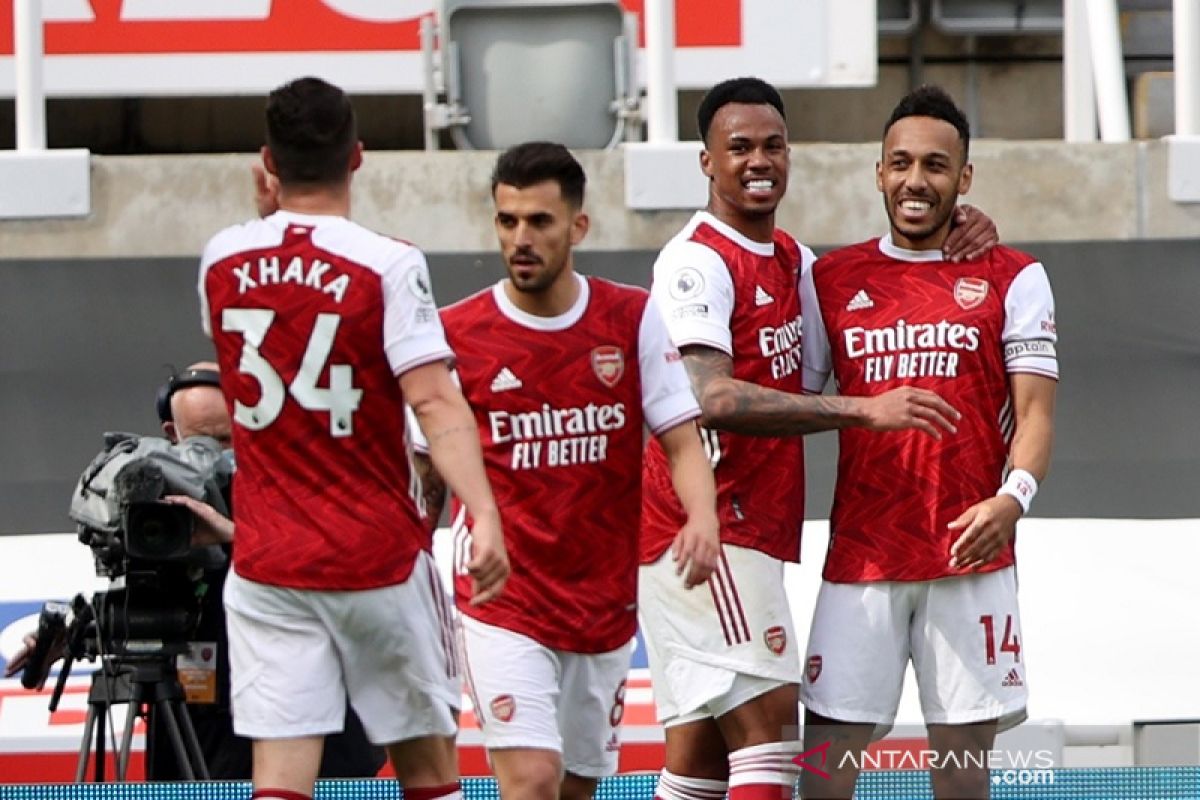 Liga Inggris, Aubameyang gembira kembali main dan cetak gol ke gawang Newcastle