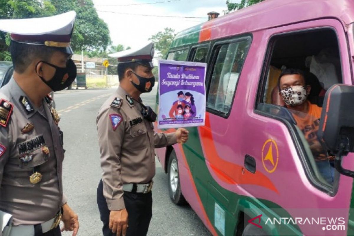 Sat Lantas Polres Tanjungbalai kampanye tunda mudik lebaran