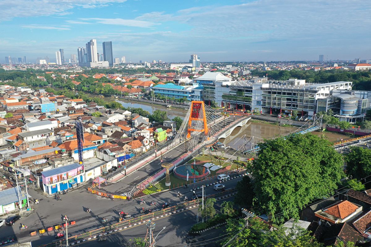 Dishub Surabaya rekayasa lalu lintas di kawasan Jembatan Sawunggaling