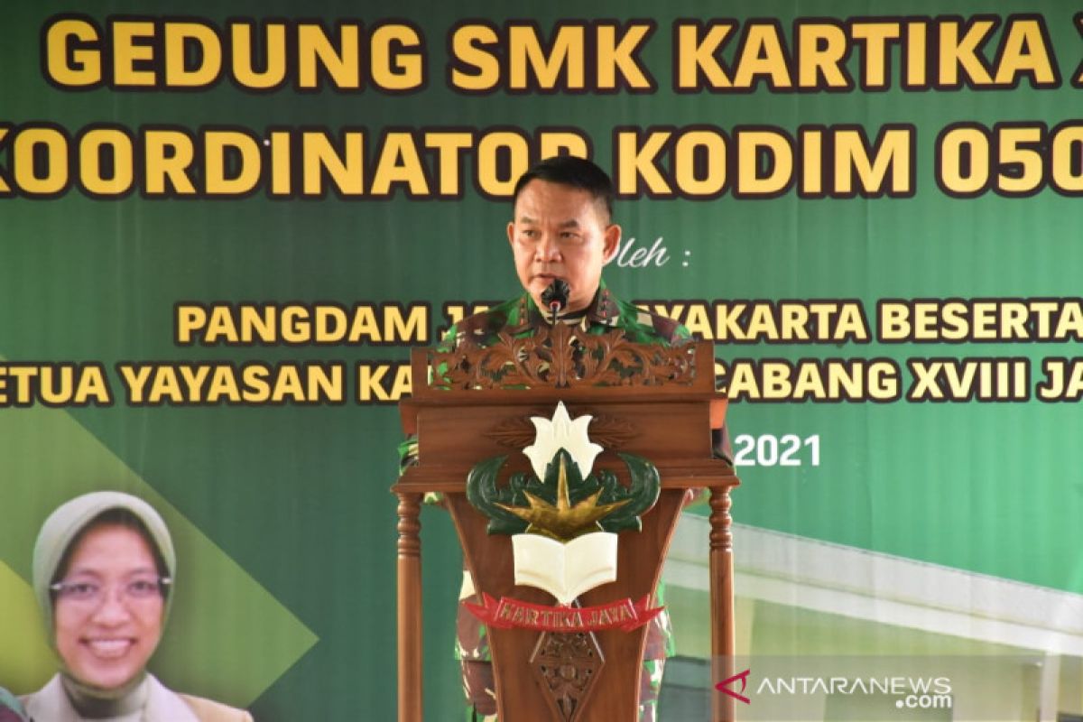 Pangdam Jaya resmikan gedung baru SMK Kartika X-1 di Jakarta Barat
