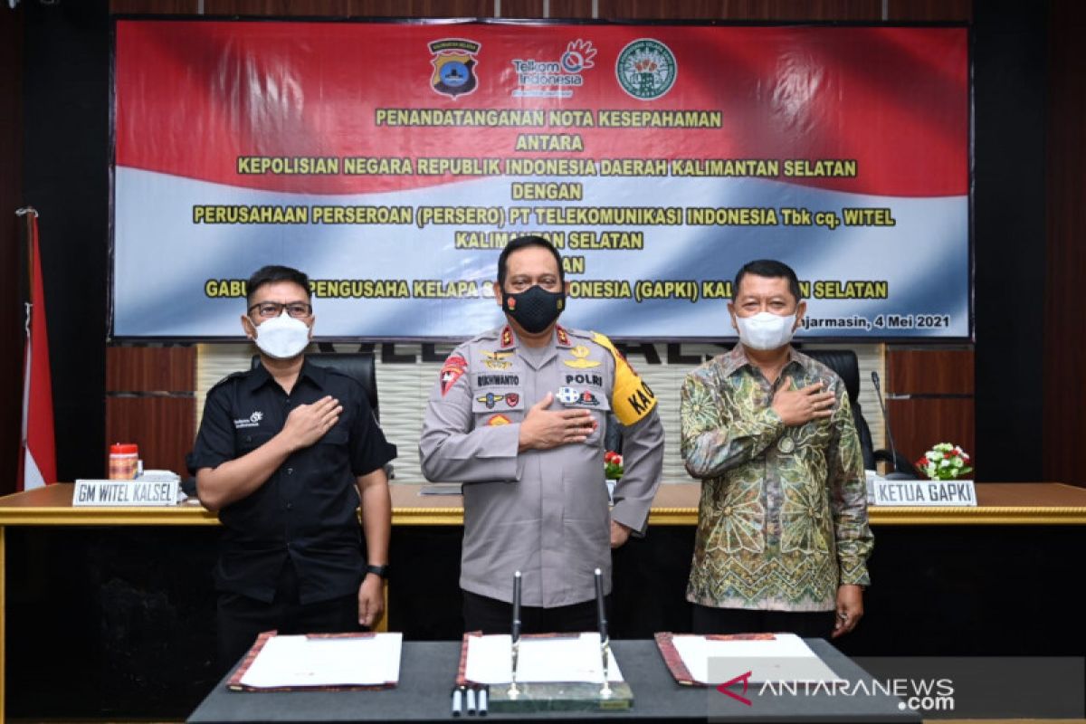 S Kalimantan Police partner GAPKI, Telkom to prevent forest and land fires