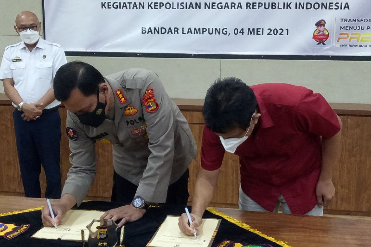 Polda Lampung dan LKBN ANTARA jalin kerja sama pemberitaan
