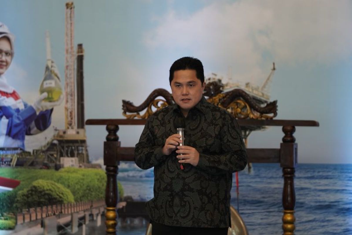 Erick Thohir resmikan subholding PT Pertamina International Shipping