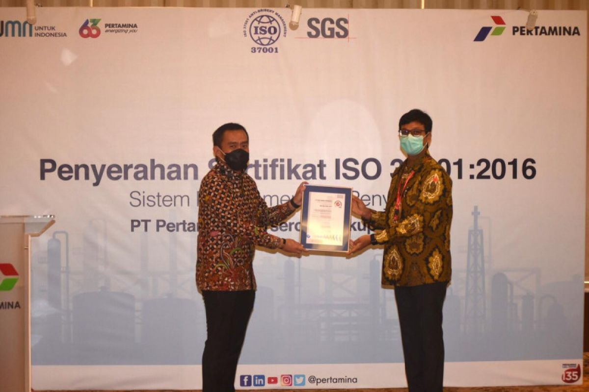 Tegaskan komitmen antisuap, Pertamina kantongi sertifikasi ISO 37001:2016