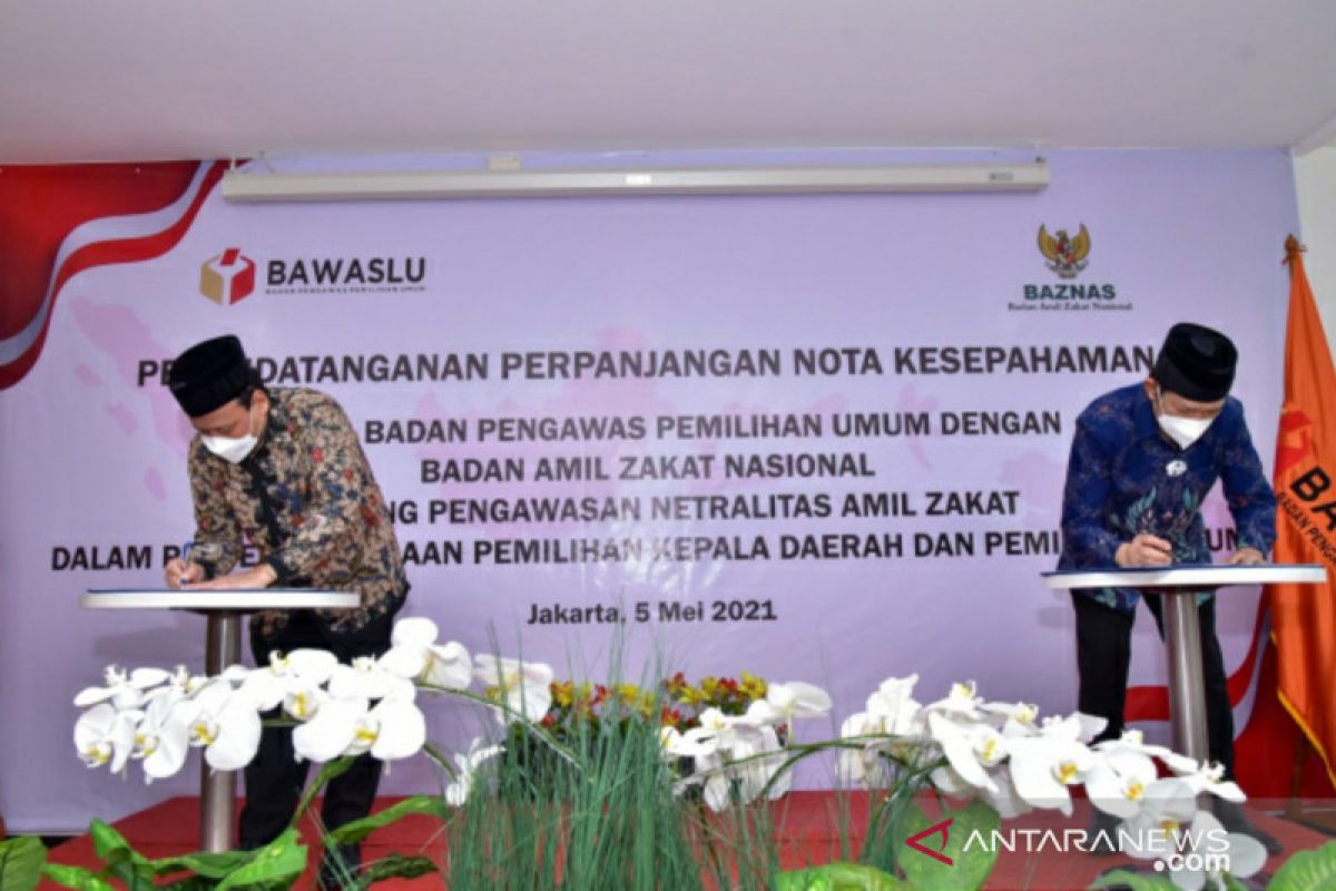 MoU Bawaslu dan Baznas cegah zakat untuk politik praktis