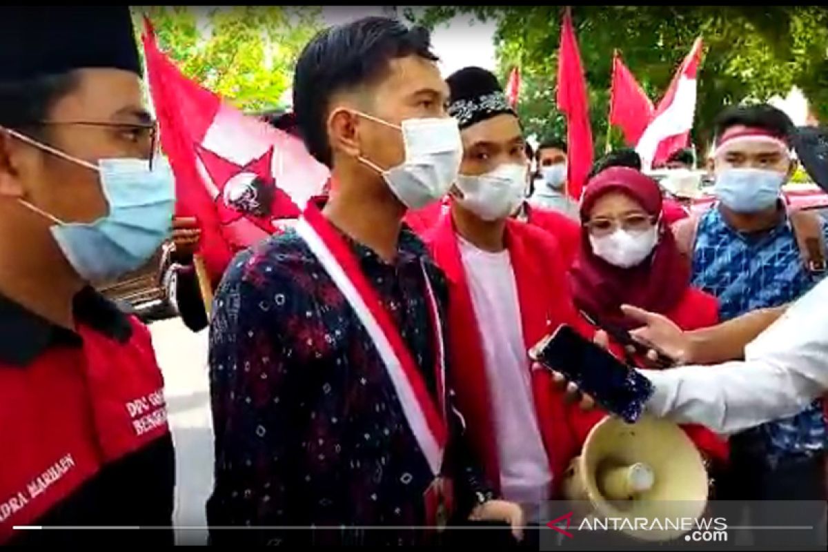 GMNI Bengkulu demo tolak dana hibah Pemkot Rp11 miliar ke Kejati