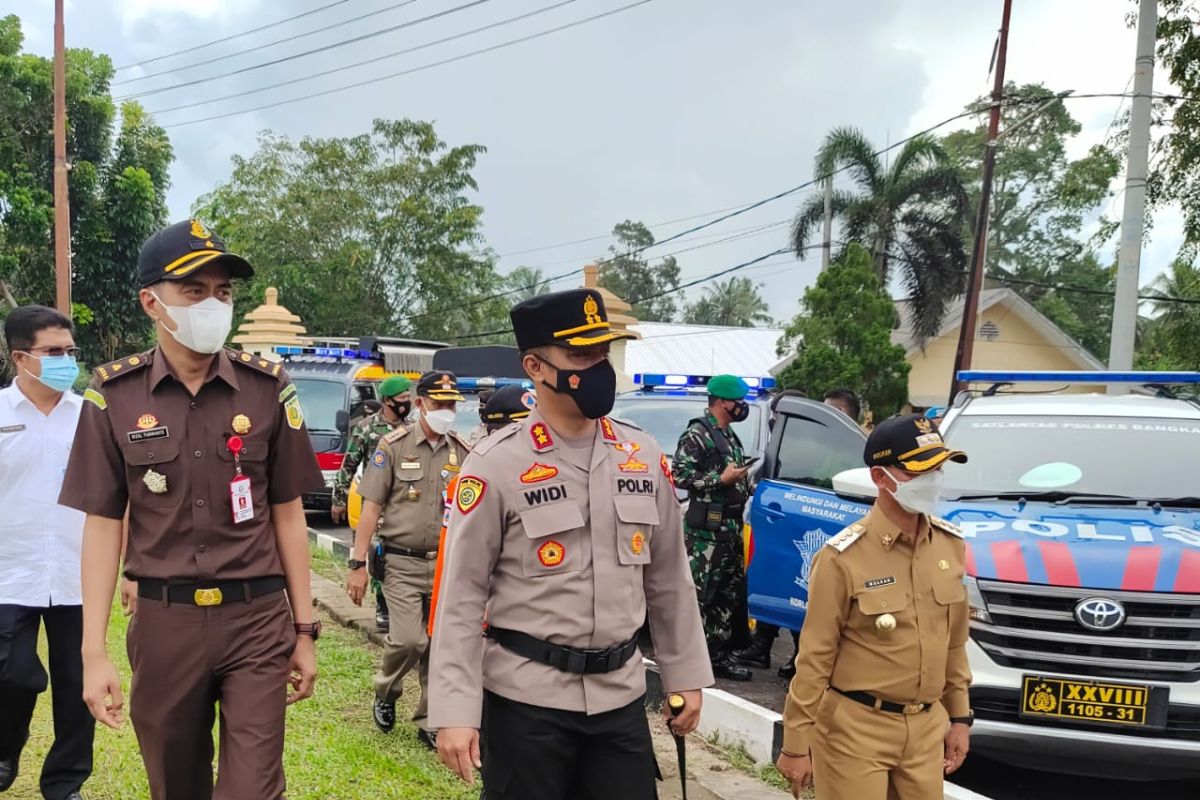 Polres Bangka mendirikan tiga pos operasi Ketupat Menumbing 2021