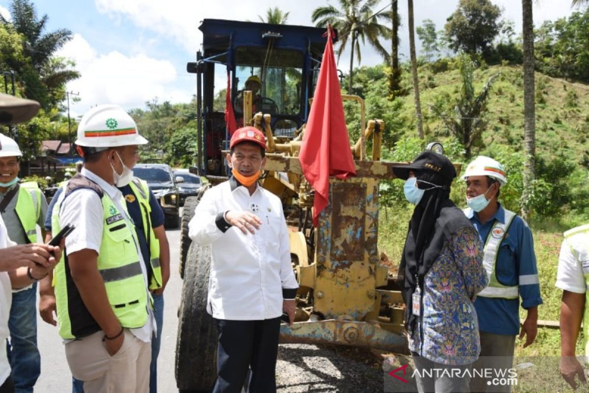 Ruas Jalan Nasional Batang Toru - Padang Sidempuan mulai dikerjakan