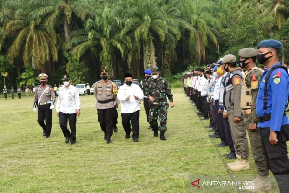 Bupati Tapsel pimpin apel gabungan kesiapan Operasi Ketupat Toba 2021