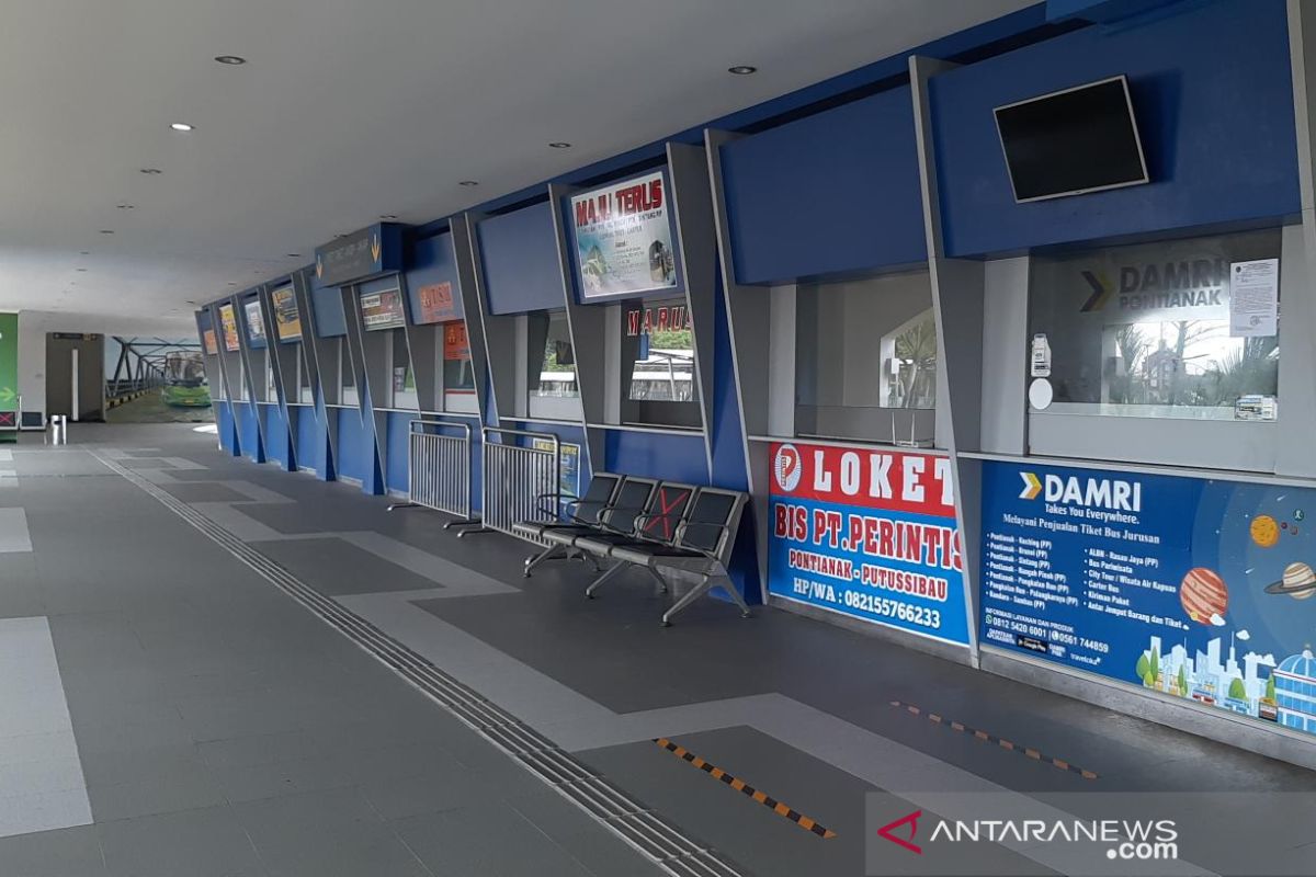 Terminal bis antarnegara  Sei Ambawang Kubu Raya tetap operasional meski PPKM