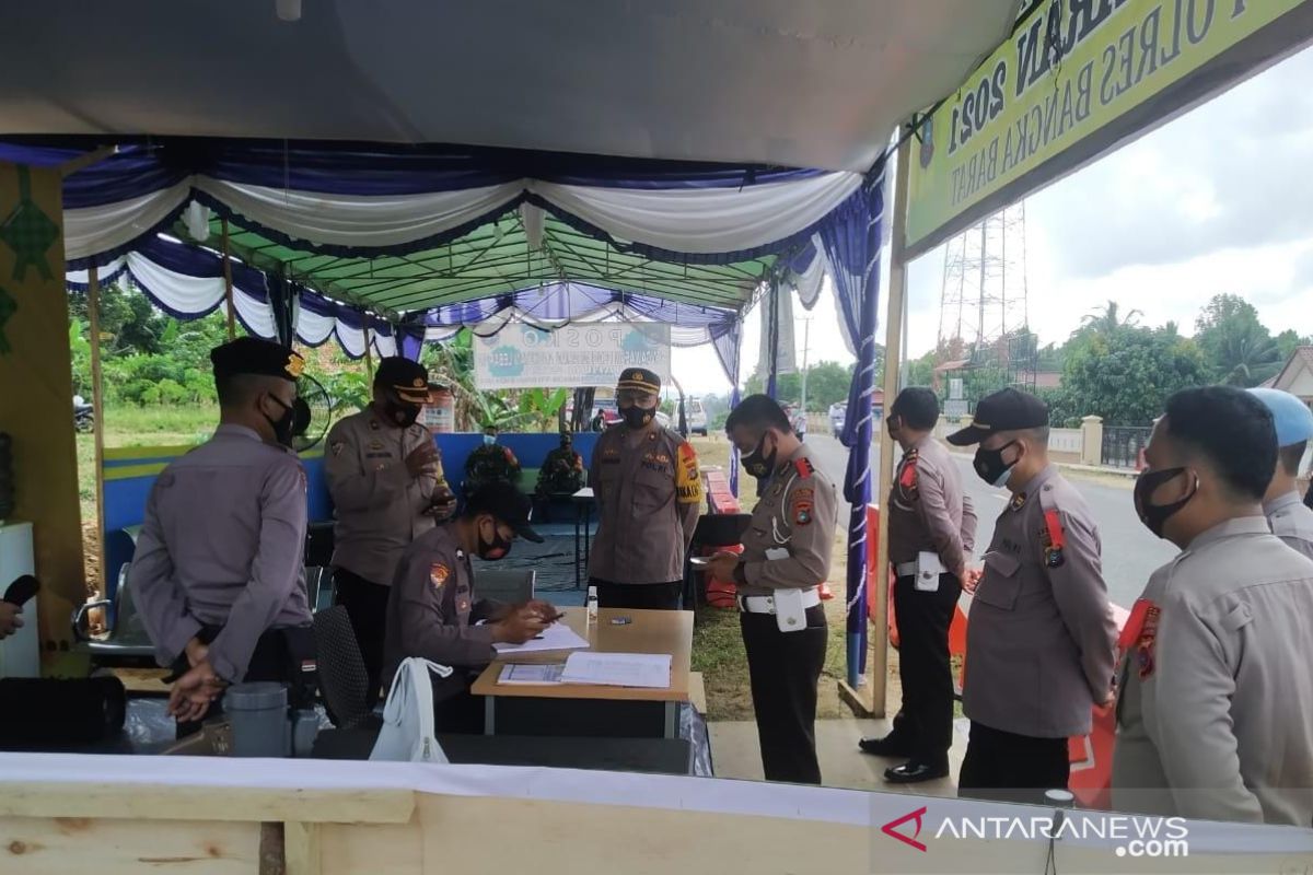 Polres Bangka Barat perketat pemeriksaan di posko cegah pemudik