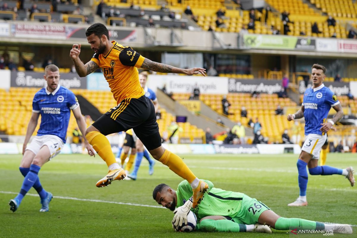 Liga Inggris: Gol menit terakhir antar Wolverhampton kalahkan 10 pemain  Brighton