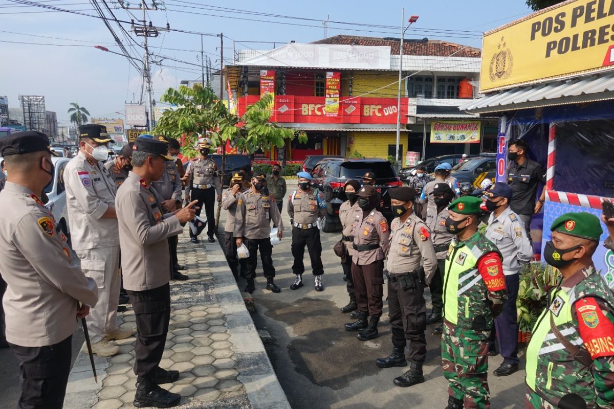 Wakapolda Lampung cek kesiapan pos penyekatan dan pengamanan di Lampung Tengah