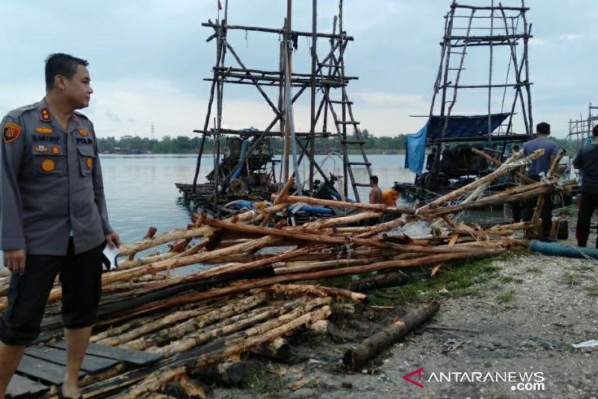 Polres Bangka Tengah tertibkan praktik penambangan bijih timah liar