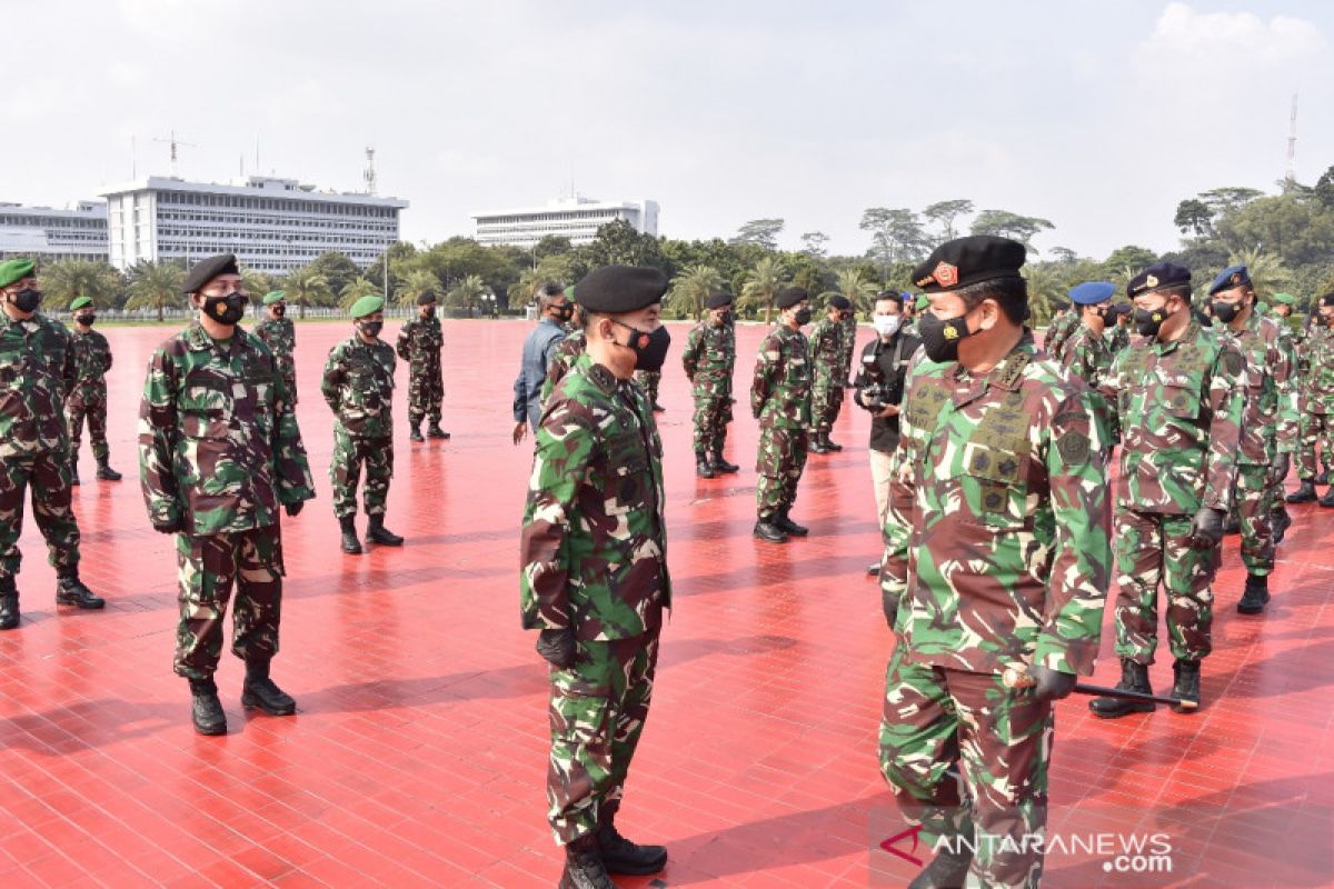 Panglima TNI terima laporan kenaikan pangkat puluhan Perwira Tinggi