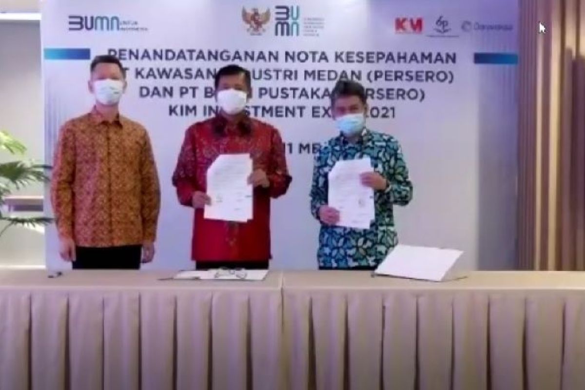 Kawasan Industri Medan - Balai Pustaka teken MoU terkait KIM EXPO 2021