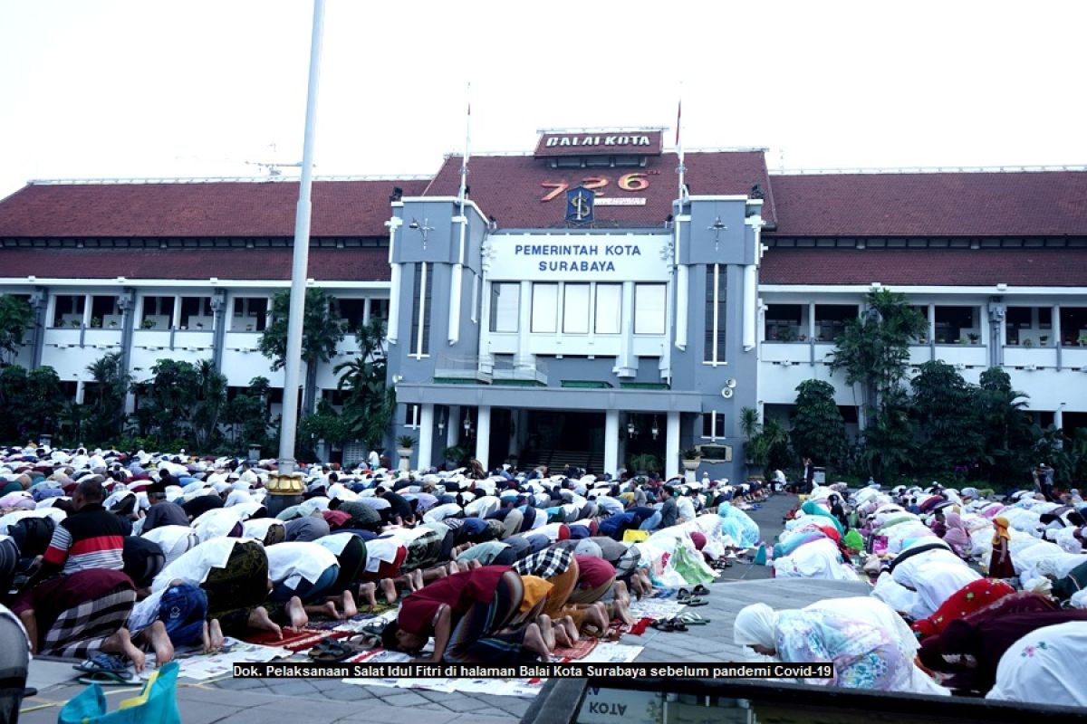 Shalat Id di Surabaya masuk zona oranye dibatasi kapasitasnya 15 persen