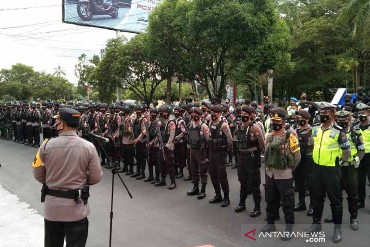 Antisipasi adanya pawai takbir, ratusan personel gabungan dikerahkan