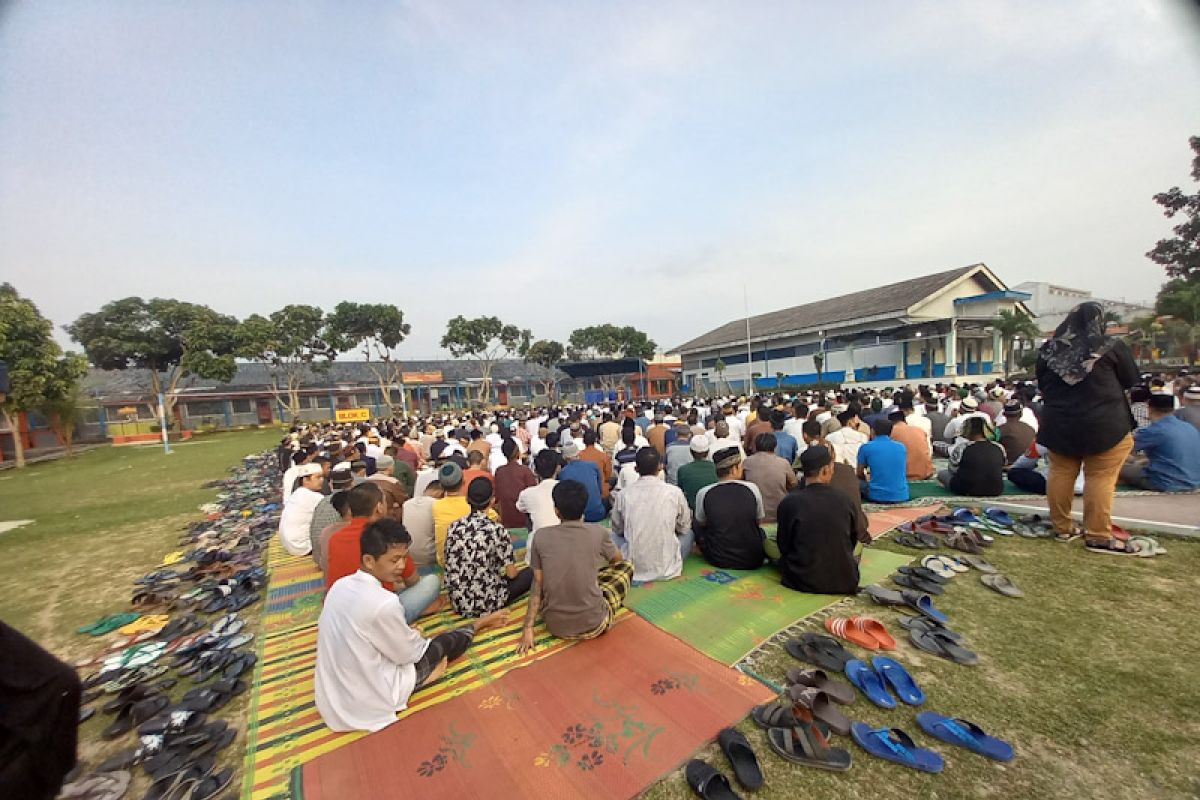 Shalat id di Lapas Narkotika Bandarlampung berlangsung khidmat