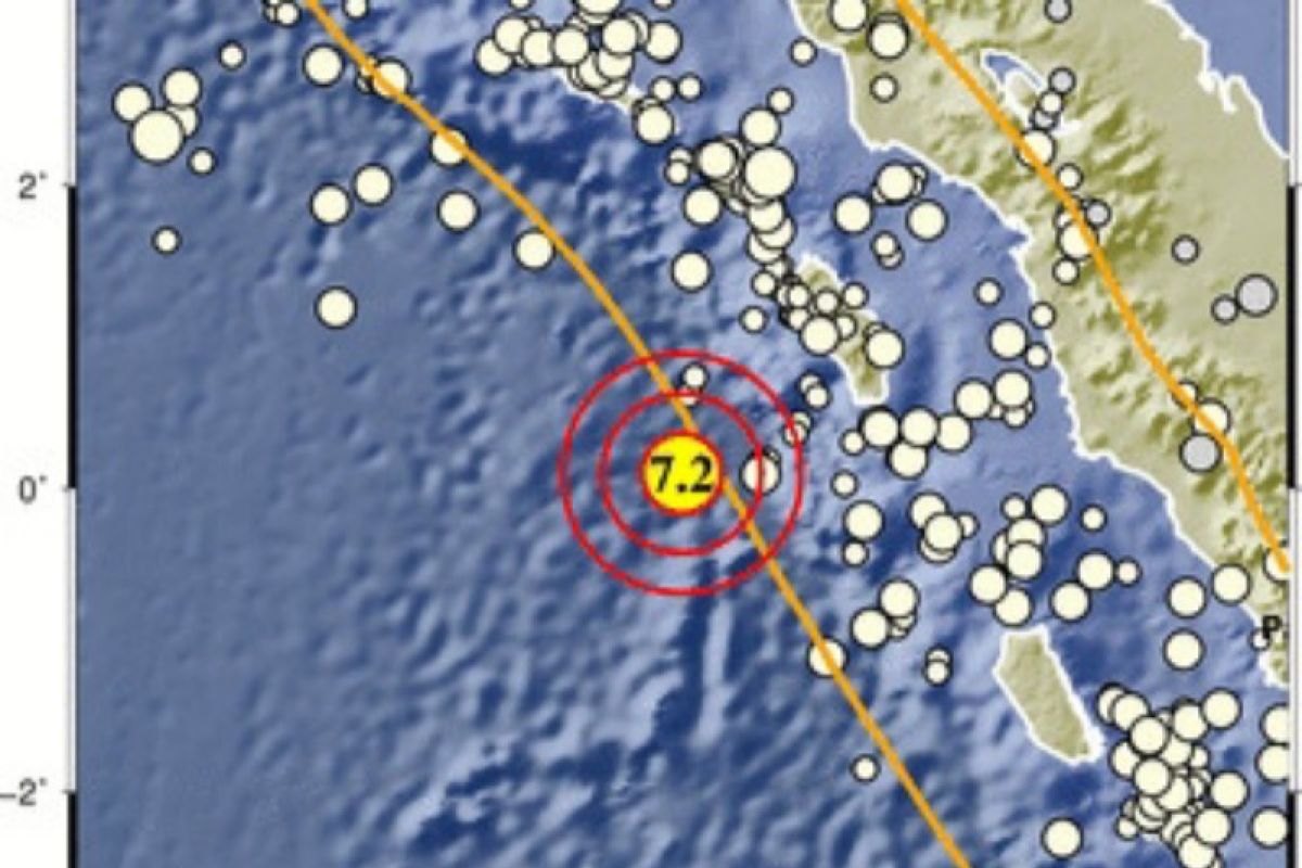 Gempa kuat di Nias Barat terasa hingga Gunungsitoli