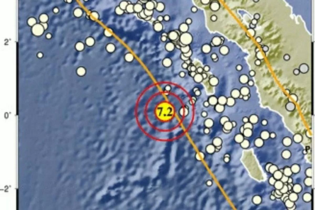 Gempa bermagnitudo  6,7 mengguncang Kepulauan Nias