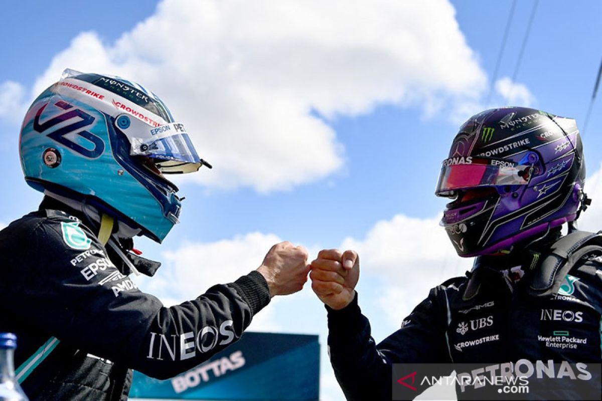 Bottas gagalkan upaya Hamilton raih pole position ke-100 di Portugal