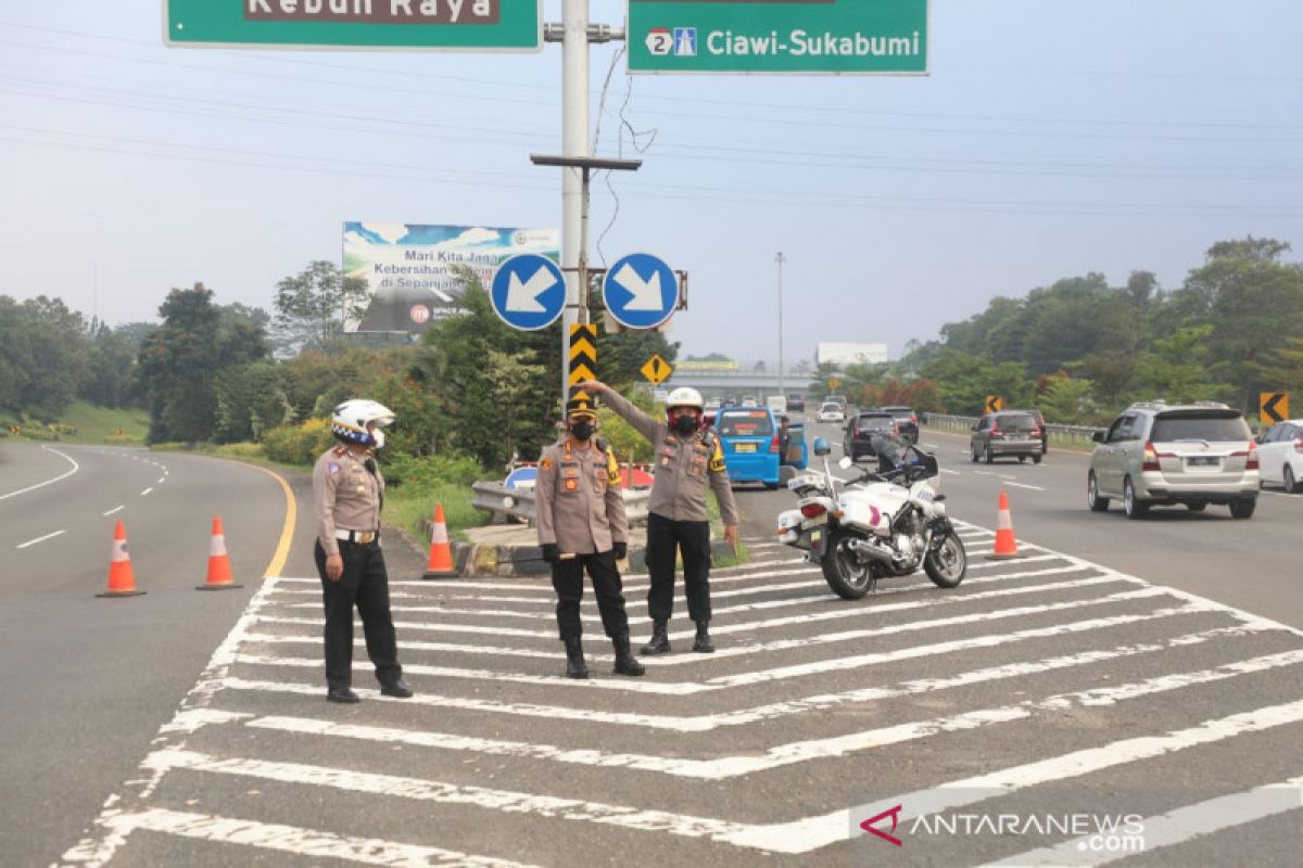 Polresta Bogor tutup sementara Gerbang Tol Baranangsiang, ini sebabnya