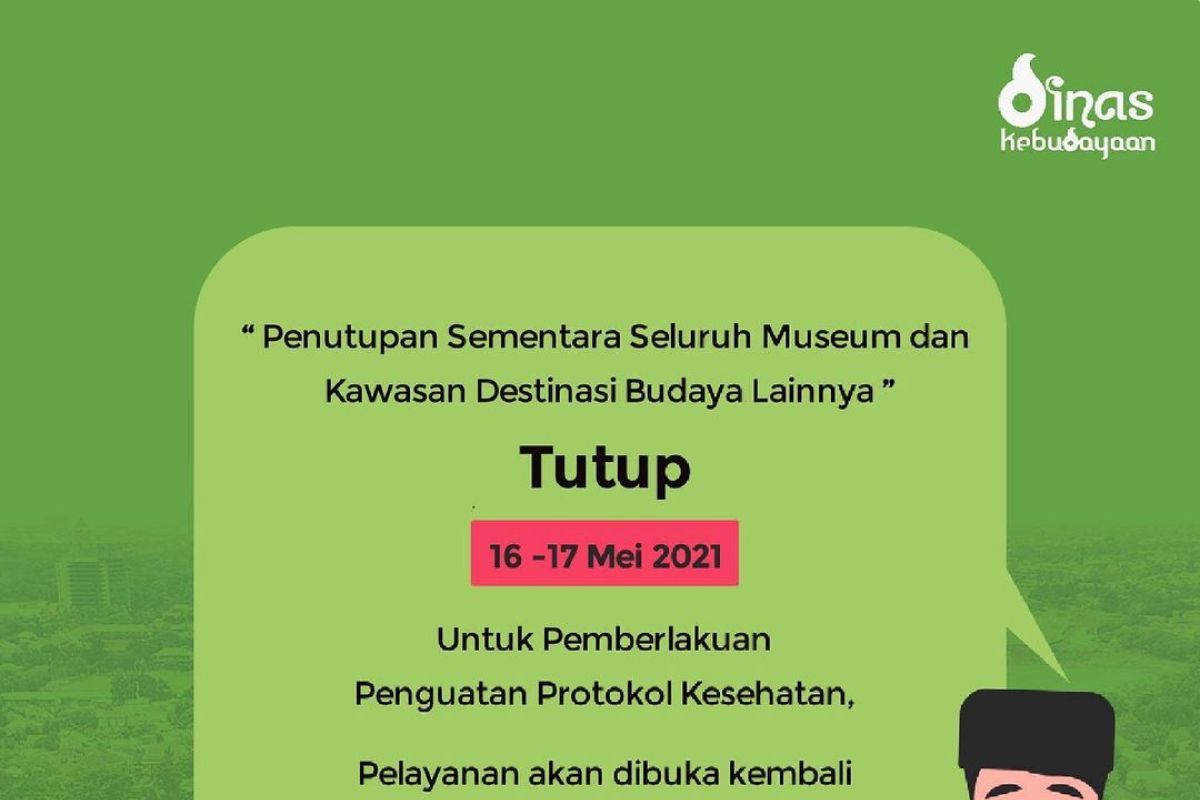 Pemprov DKI tutup seluruh museum dan destinasi budaya selama 16-17 Mei