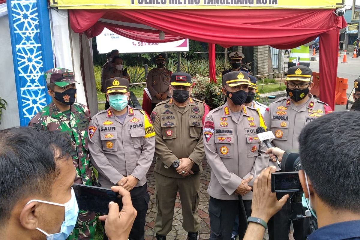 Wakapolda Metro pantau tes antigen di pos penyekatan Kota Tangerang