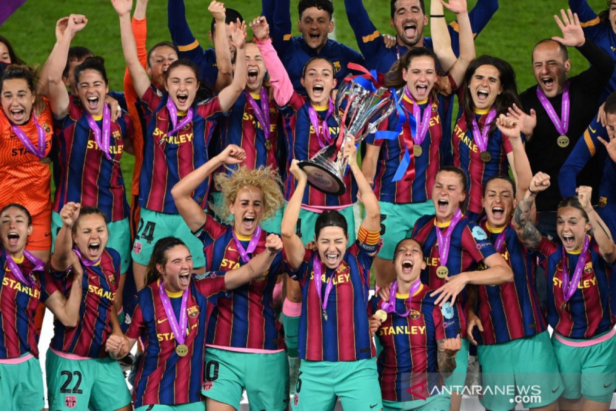 Hancurkan Chelsea 4-0, Barcelona  juara Liga Champions Wanita 2020-21