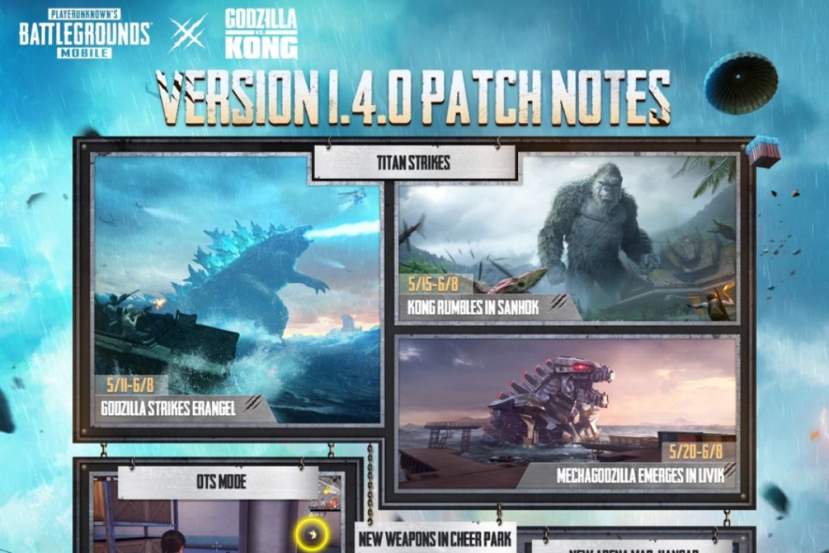 Godzilla vs Kong mulai manjakan pengemar PUBG Mobile