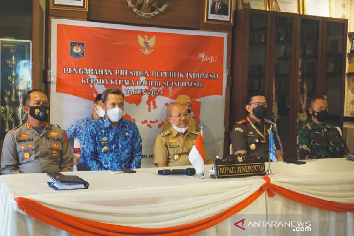 Bupati Jeneponto hadiri pengarahan Presiden Jokowi