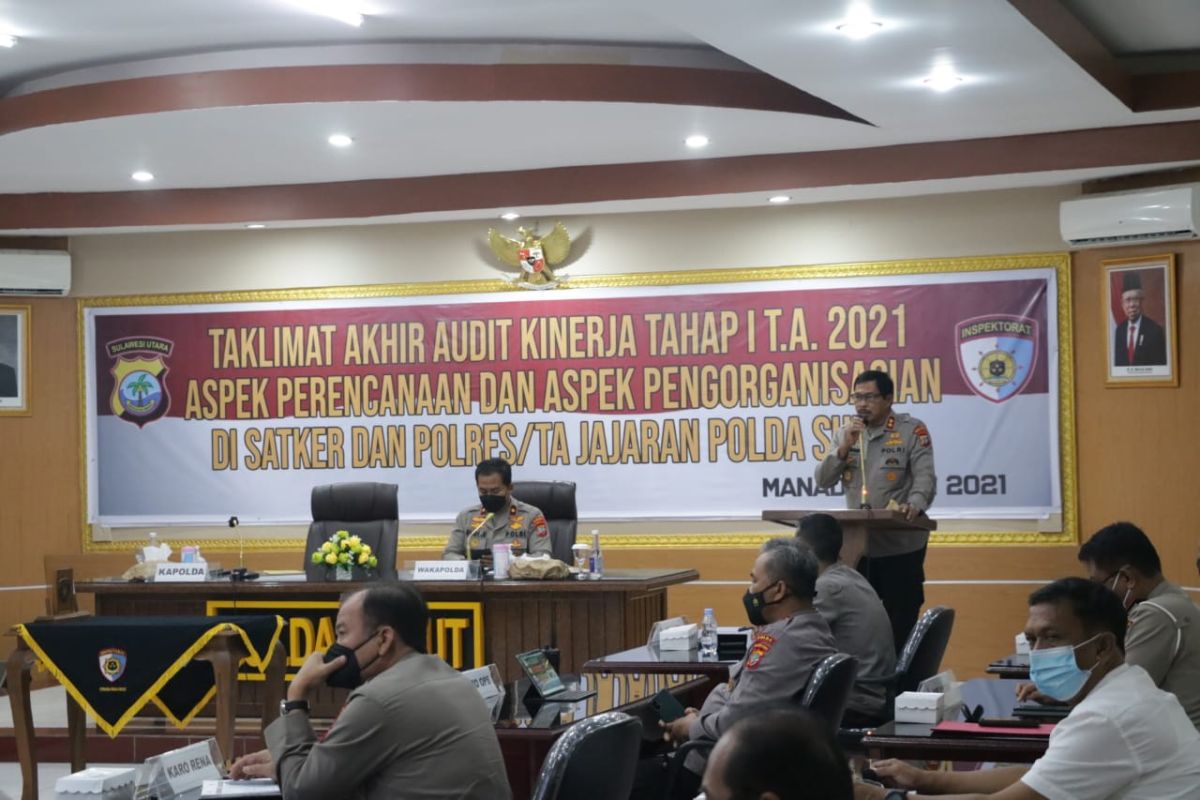 Kapolda Sulut: Hasil audit kinerja momentum lakukan evaluasi